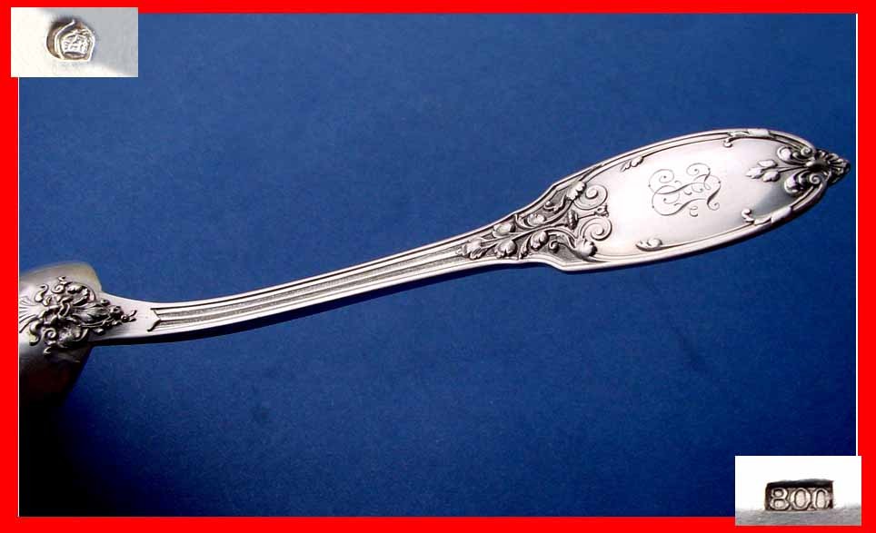 Large Solid Spoon, 800 Silver D415