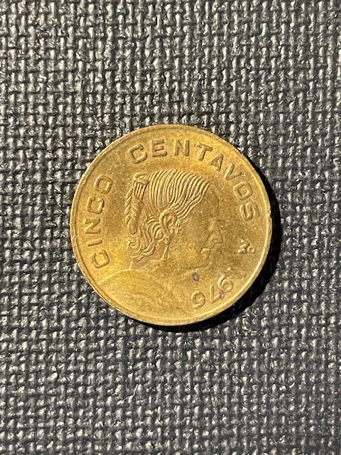 1976 Mexico Cinco Centavos Coin