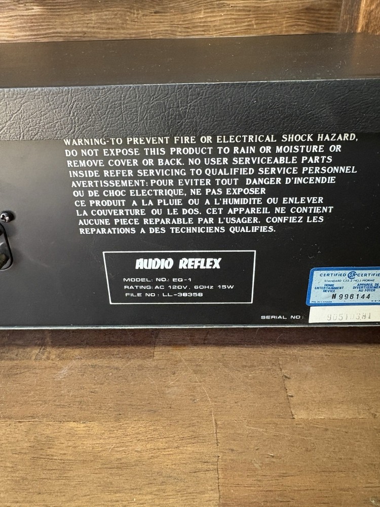 Vintage Audio Reflex EQ-1 Stereo Equalizer