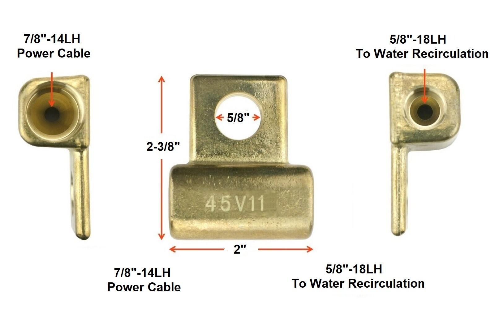 WP20 250 Amp Water Cooled TIG Torch with 25FT 3-Piece Cable with 45V11 Adaptor