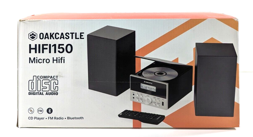 Oakcastle HIFI150 Bluetooth 5.2 Stereo System Powerful 20W CD Player