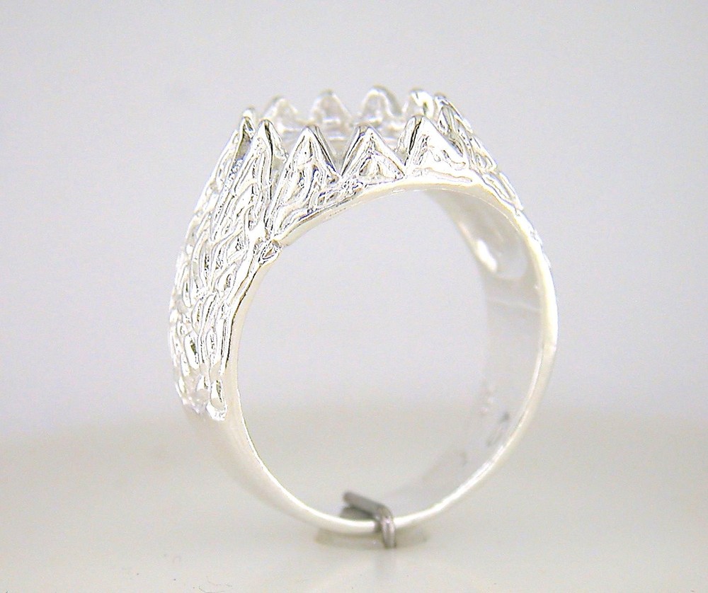 Mens Oval Cabochon Donello Ring Setting Sterling Silver