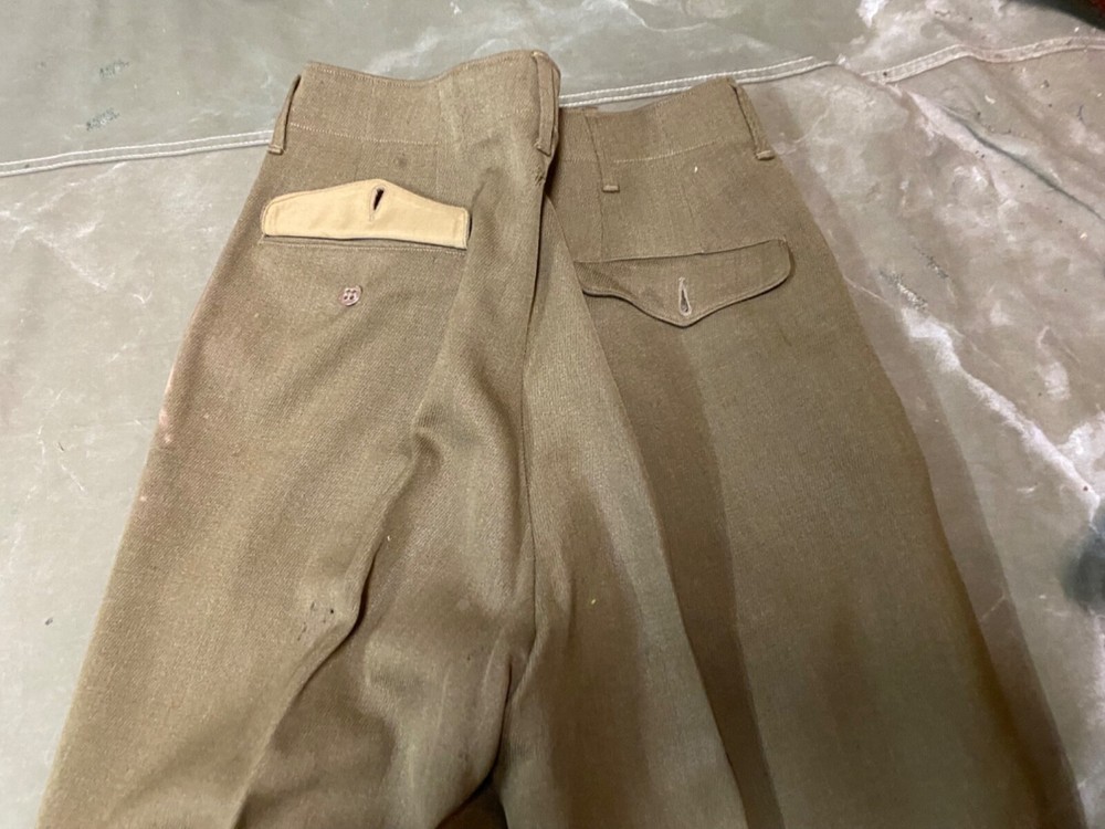ORIGINAL WWII US ARMY M1938 WOOL COMBAT FIELD TROUSERS- SMALL 31 WAIST