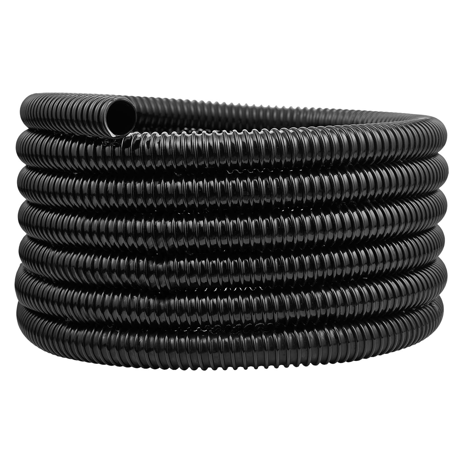 Uimoso 21 ft Flexible PVC Pond Tubing 1 in Inner Diameter, Corrugated Drain Hose