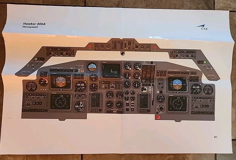 Hawker 800XP Instrument Panel Posters