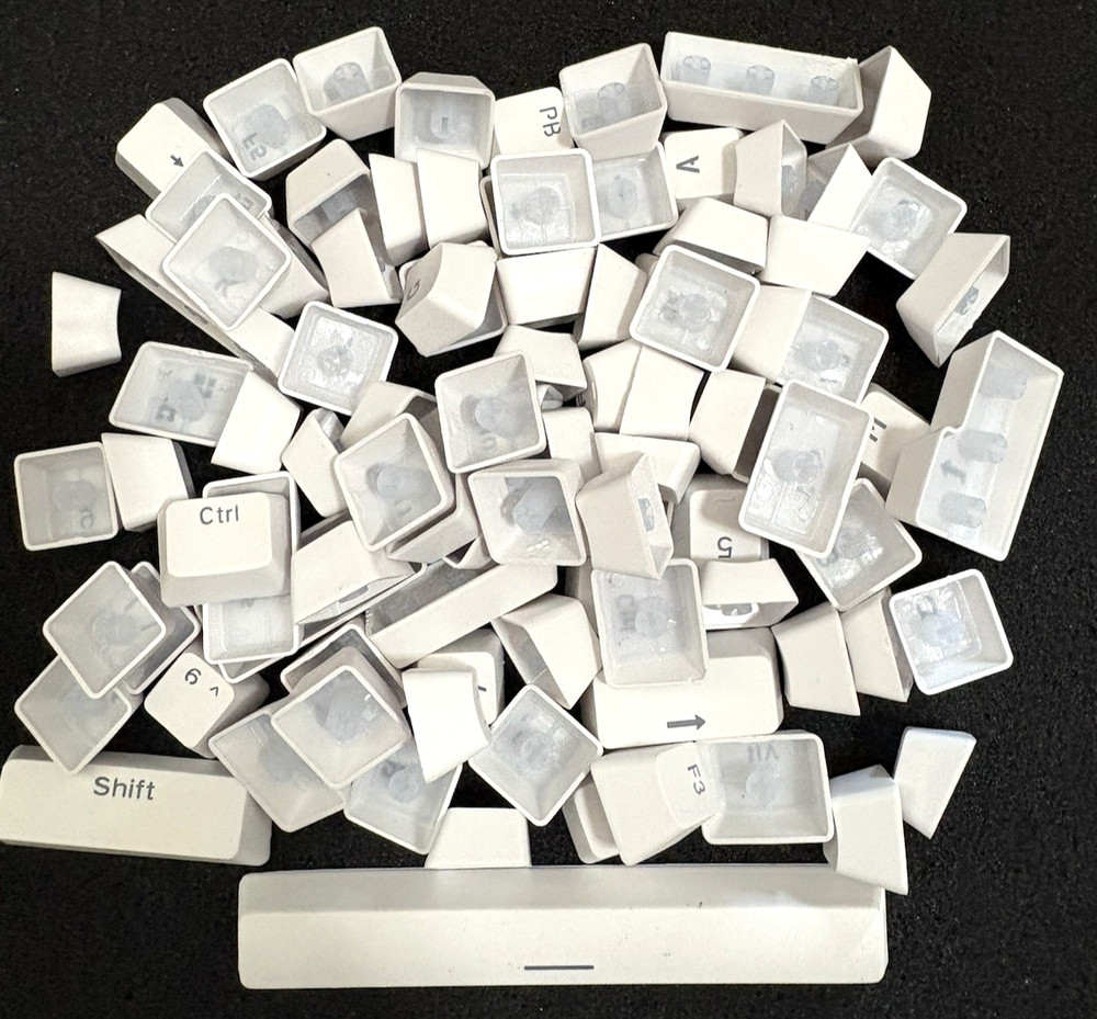 Keycaps Set White 94 Keys Mechanical Keyboard Replacement New