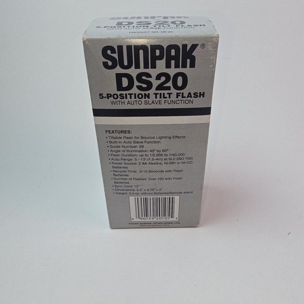 Sunpak DS-20 Auto Bounce Digital Flash In Packaging