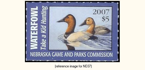 D2K Nebraska Duck Stamp 2007 $5.00