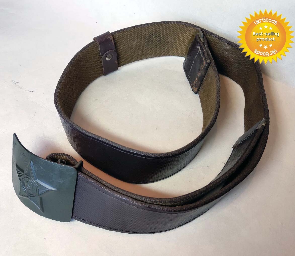 Uniform Belt Buckle Brown Original Dated Soviet Russian Army (41,3"/105 cm) Used