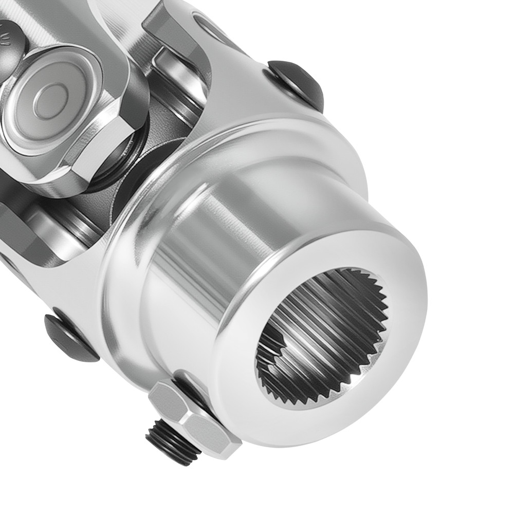 5/8" DD X 3/4" DD Chrome Universal Steering U-Joint Shaft