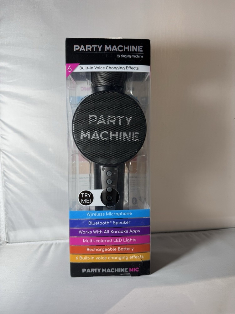 NEW Singing Machine Karaoke Party Microphone with Bluetooth and Speaker