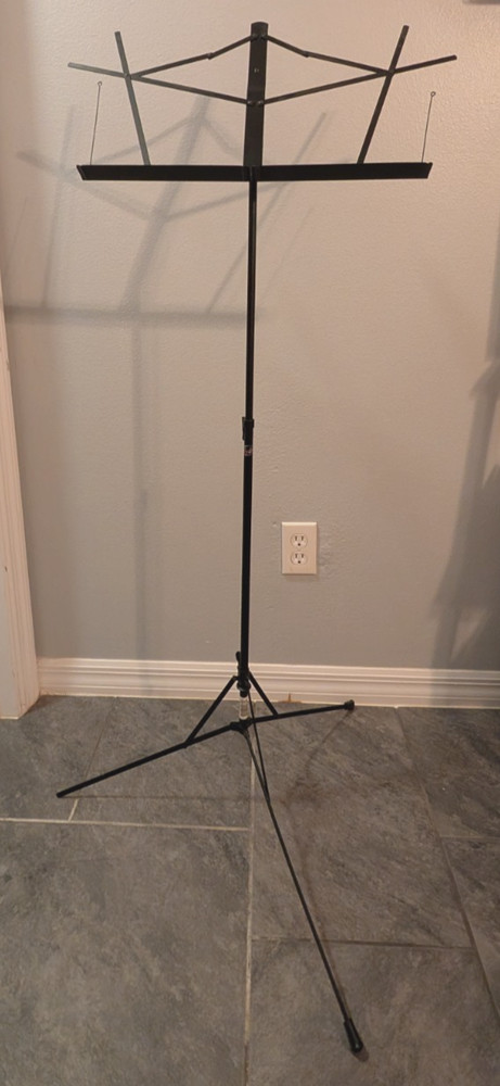 Pro Line Adjustable Foldable Portable Sheet Music Stand Black