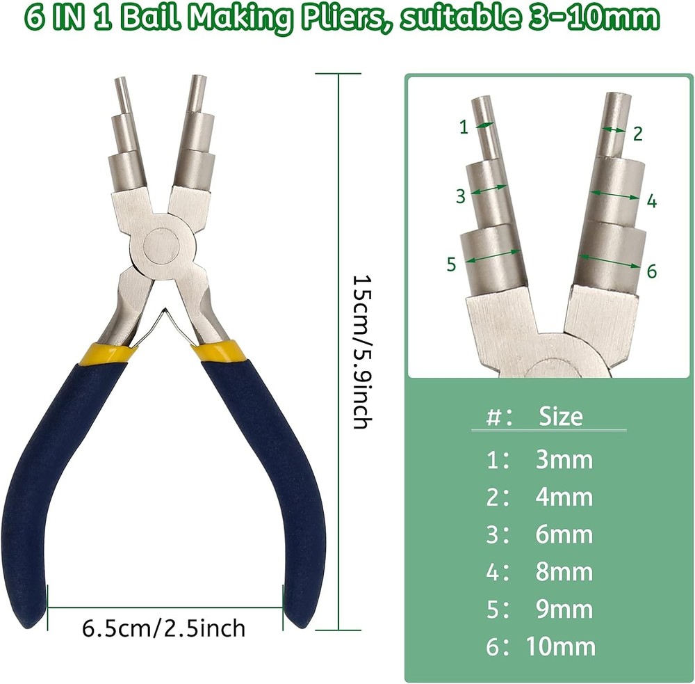 Bail Forming Pliers for Jewelry Wire Loop Making