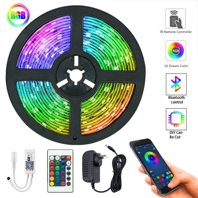 LED RGB 5050 SMD Flexible Light Strips 16.4ft. (5M) WIFI with Remote Controller