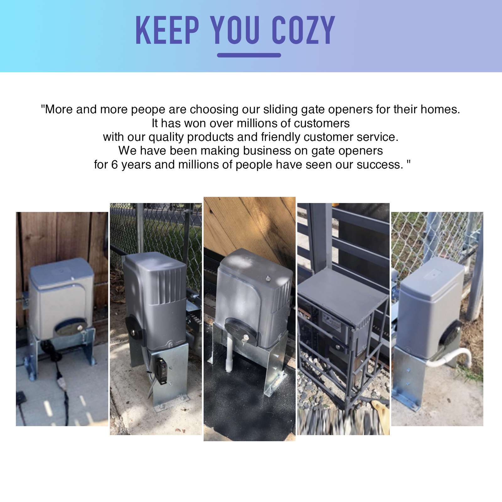 Automatic Sliding Slide Gate Opener Hardware Driveway 1400LBS Door Operator Kit