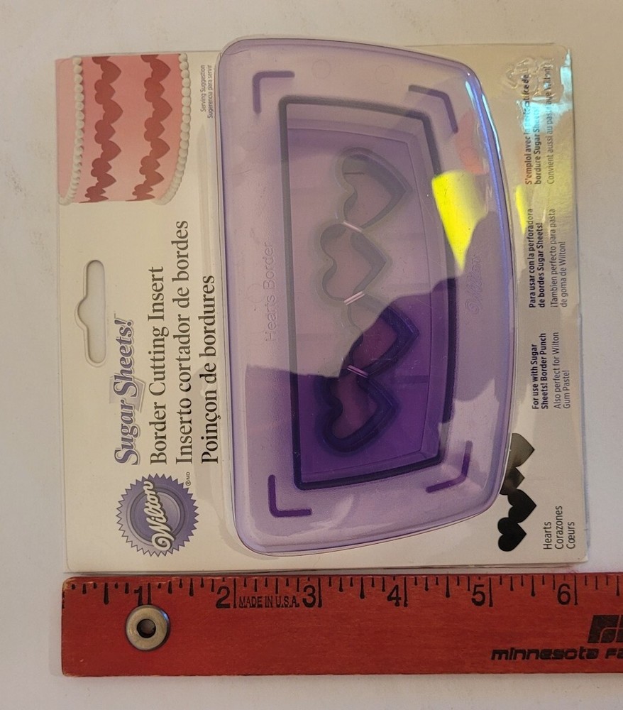 WILTON SUGAR SHEETS! Punch - Cutting Inserts & Border Cutting Inserts HEART NEW