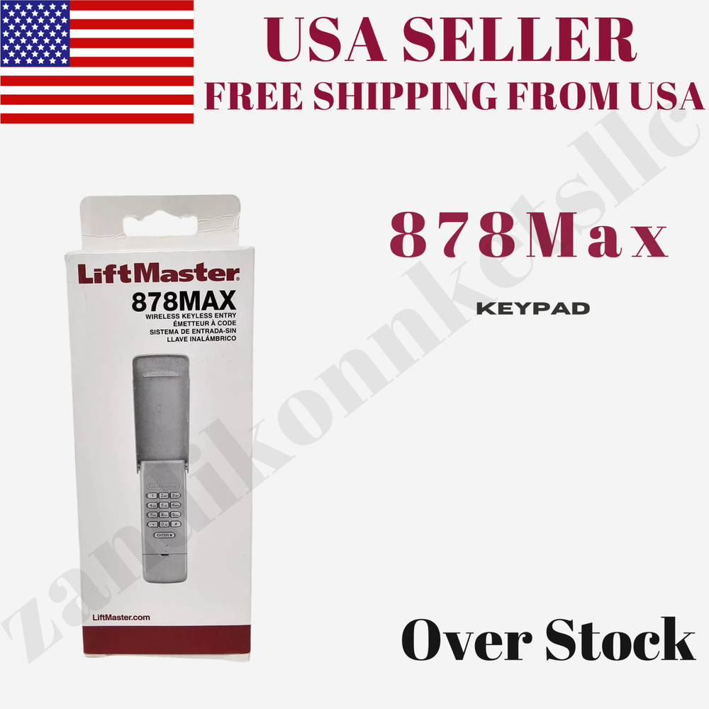 LiftMaster 878MAX Wireless Keypad Remote – Security+ 2.0 Universal Garage