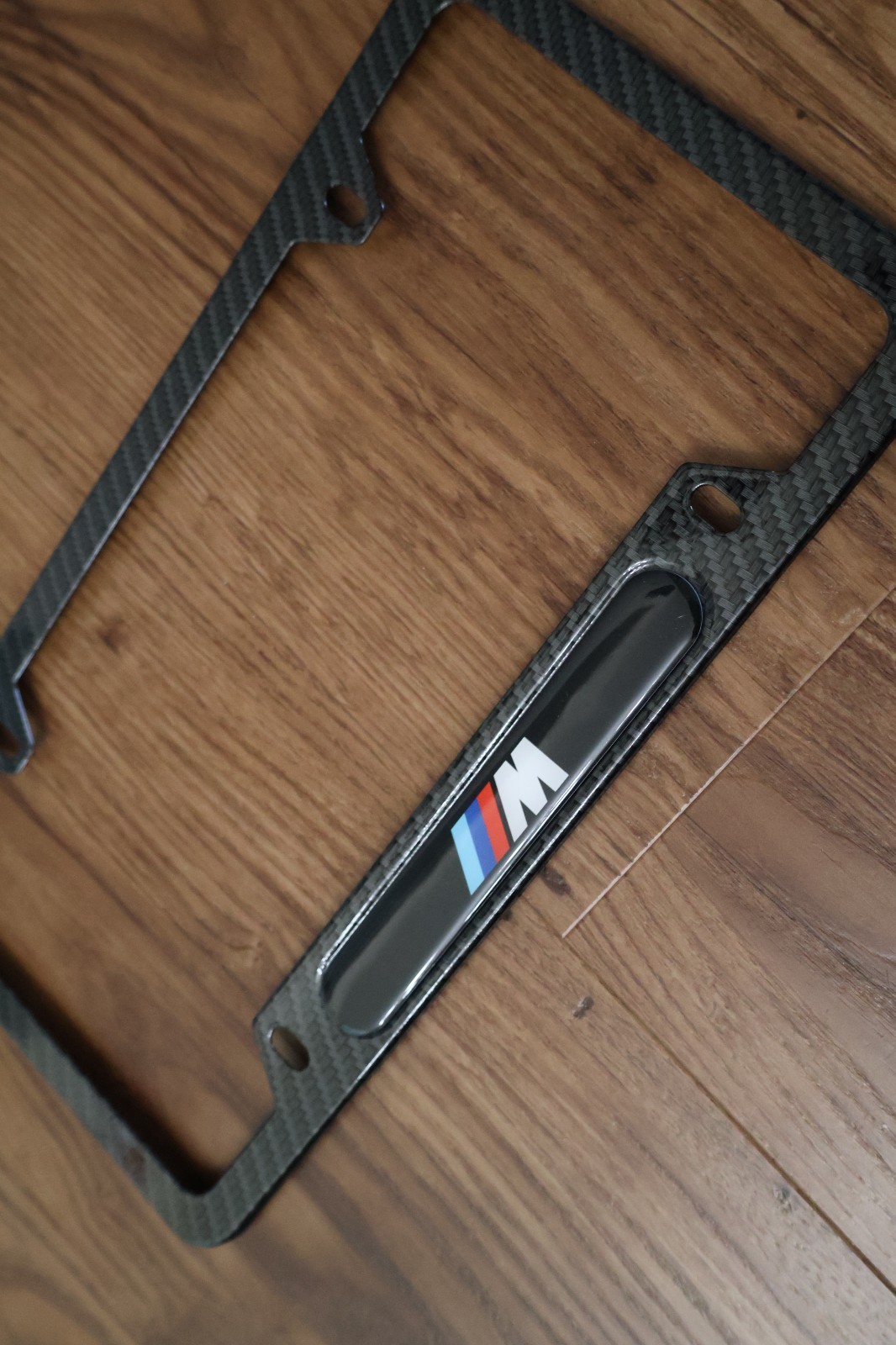 BMW M Carbon Fiber-Style License Plate Frames (Set of 2) – Hardware Included