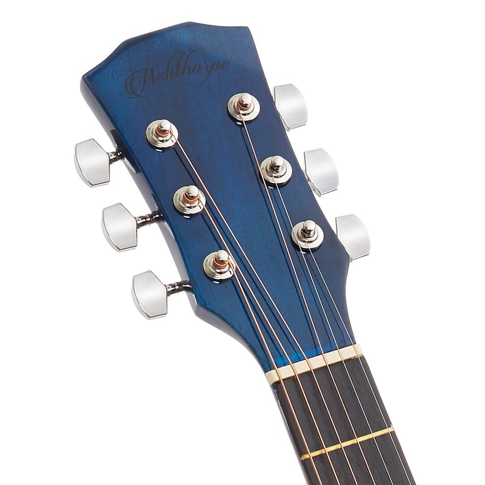 41-inch Beginner Cutaway Acoustic Guitar Package (Blue), Full Size Basic Star...