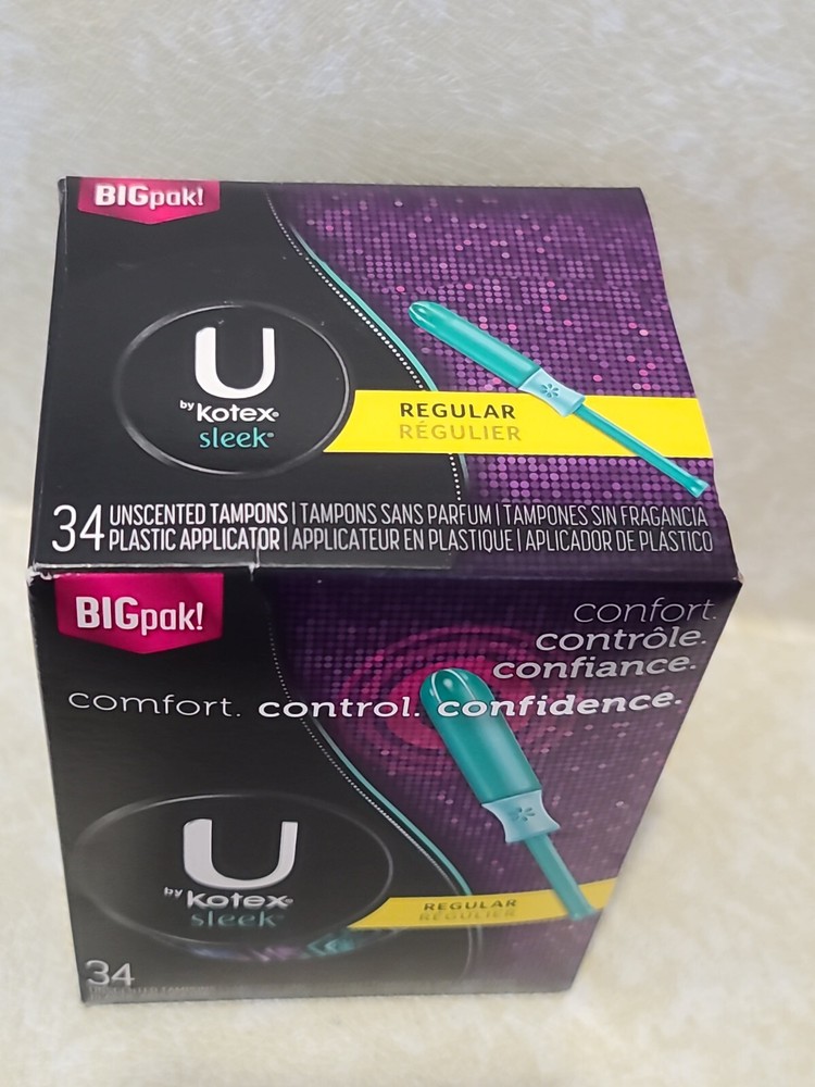 U by Kotex Sleek Tampons• 34 REGULAR UNSCENTED