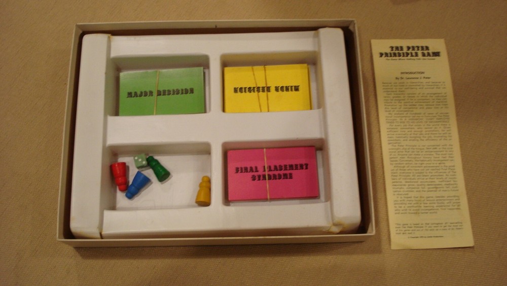 1973 "The Peter Principle Game" Complete.  Never Played.