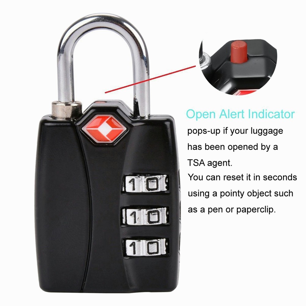 Metal Code Lock Mini Coded Keyed Anti-Theft Locks Travel TSA Luggage Lock