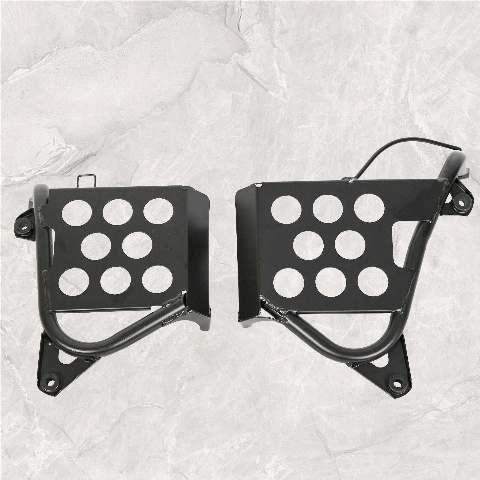 NEW Black Heel Guards footrest For Yamaha Banshee left + right nerf bars Plastic