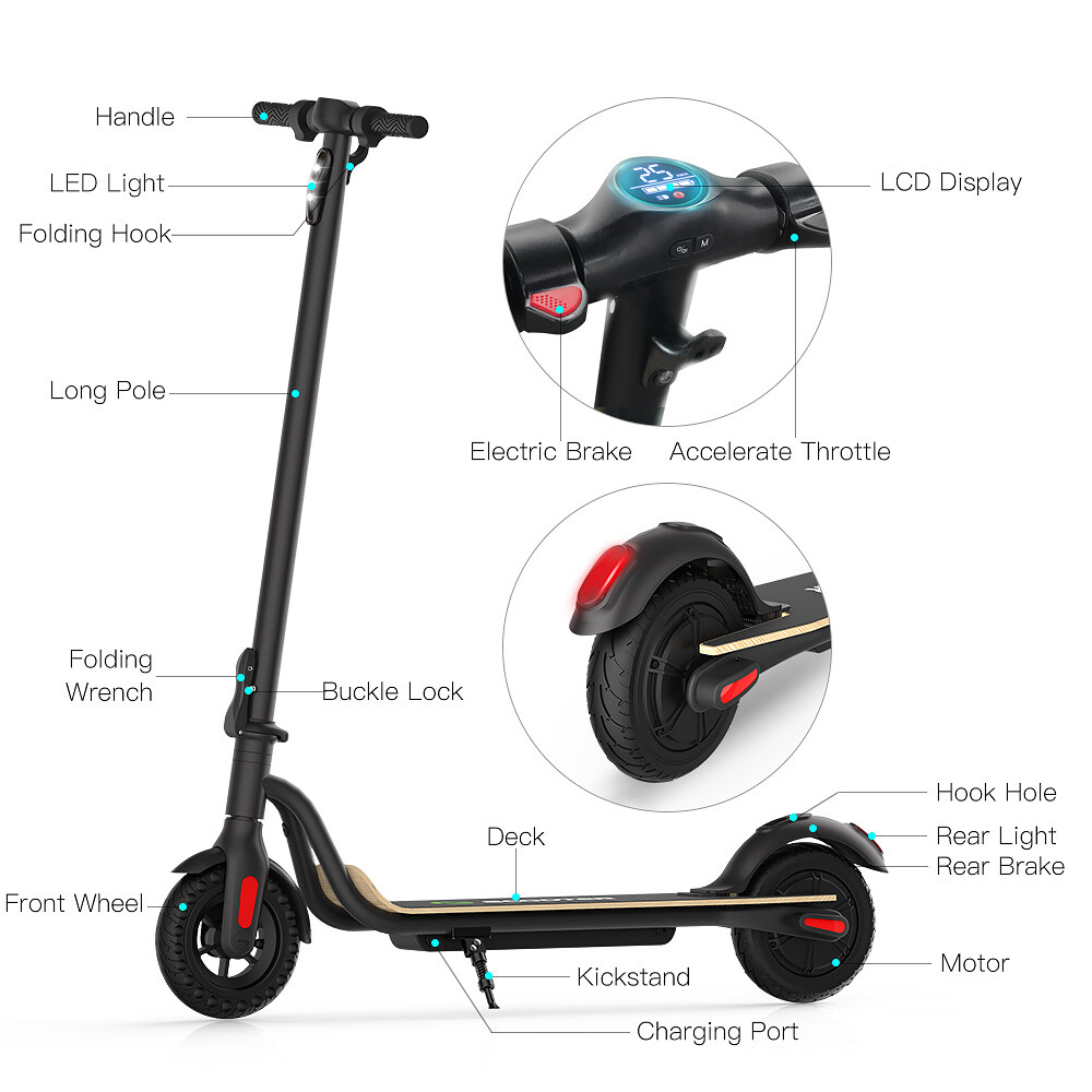 2025 Adult Electric Scooter Foldable Long Range High Speed 25KM/H Urban Commuter