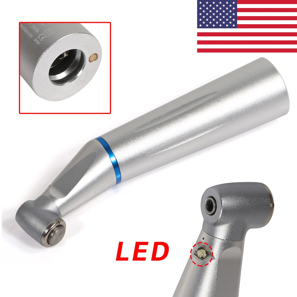 Dental Internal Low Speed Contra Angle Handpiece LED E-generator Push Button By