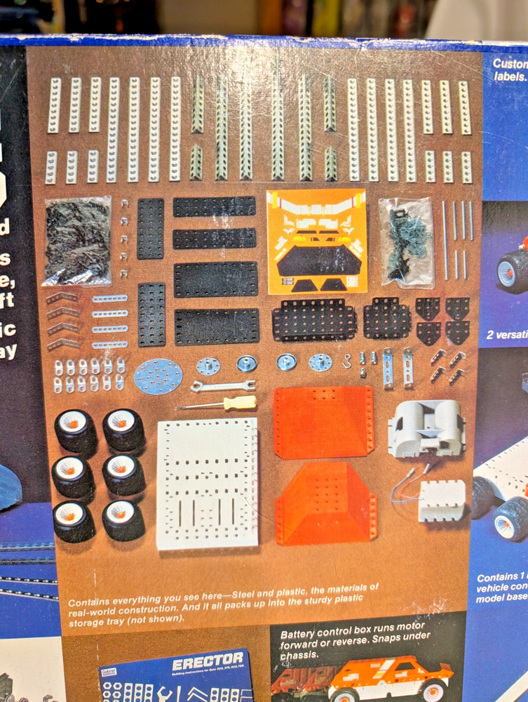 Vintage 1981 Ideal Erector Set 375 Motorized Construction Mostly Complete