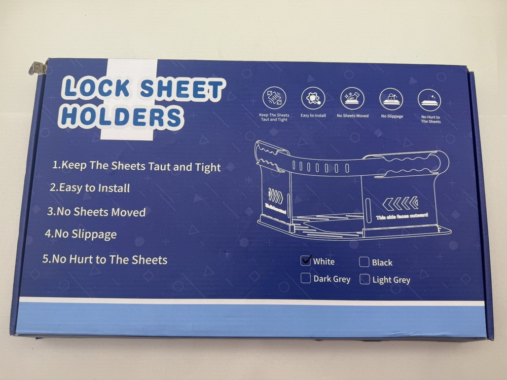 Sheet Holders for Bed Corners - Plastic Fasteners Keep Sheets Firm & Tight *READ