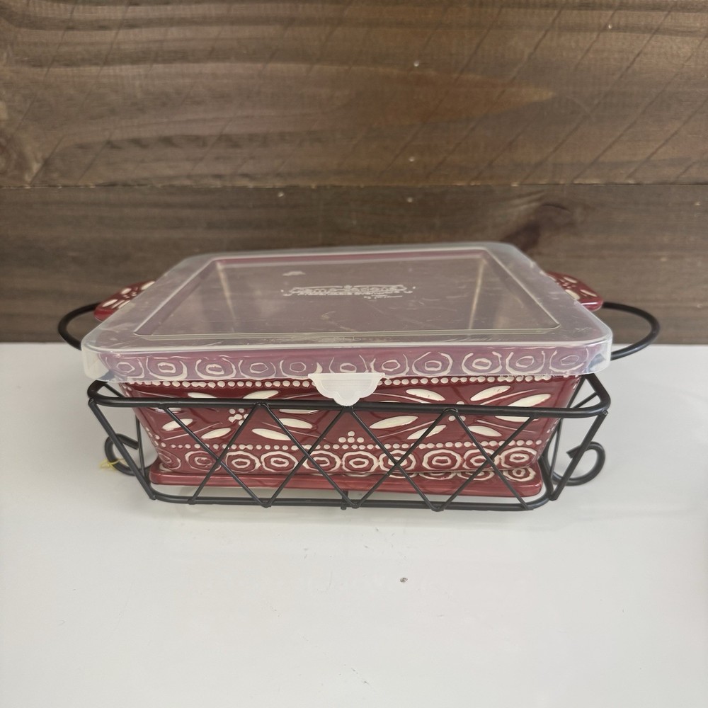 Temp-Tations Presentable Ovenware By Tara Carved Old World Bakeware/Casserole