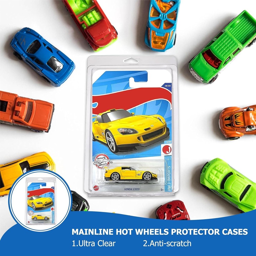 50 Pack Protector Case Plastic Display For Hot Wheels & Matchbox Basic Cars 1:64