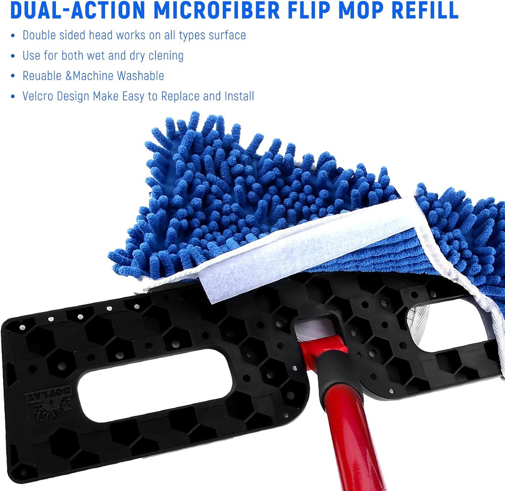 Microfiber Flip Mop Refills,Compatible with For O-Cedar Dual Action Mop 3 Pack