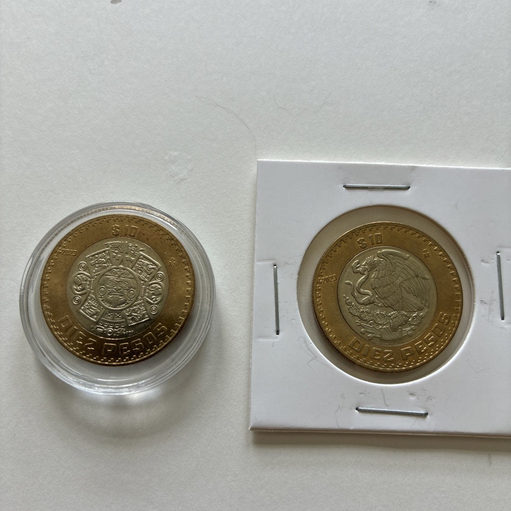 2023 $10 pesos ERROR PLANCHET DOBLE EAGLE UNC