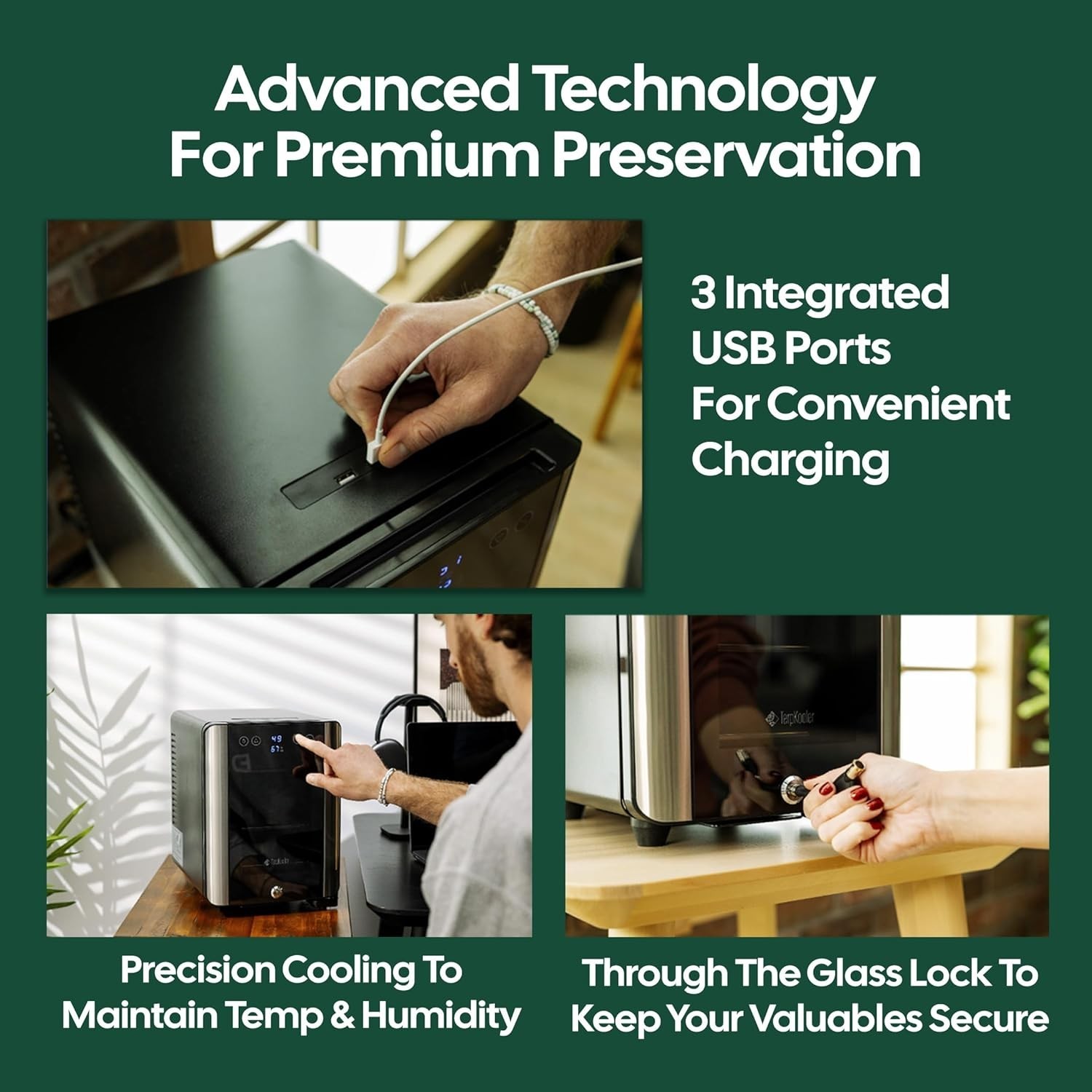 TerpKooler TK Essential Cooler Mini Fridge with Temperature and Humidity