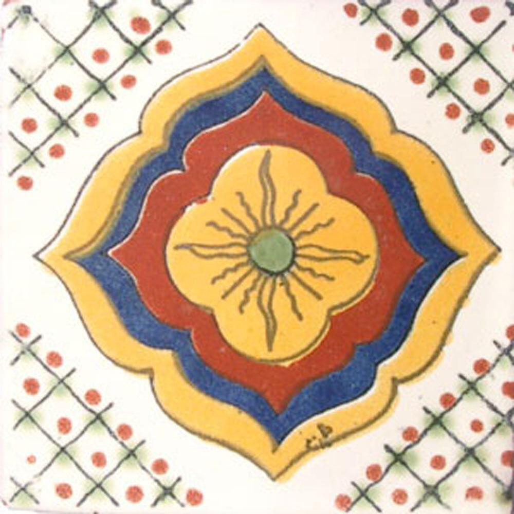 #C015 MEXICAN CERAMIC HANDMADE TALAVERA TILE SETS