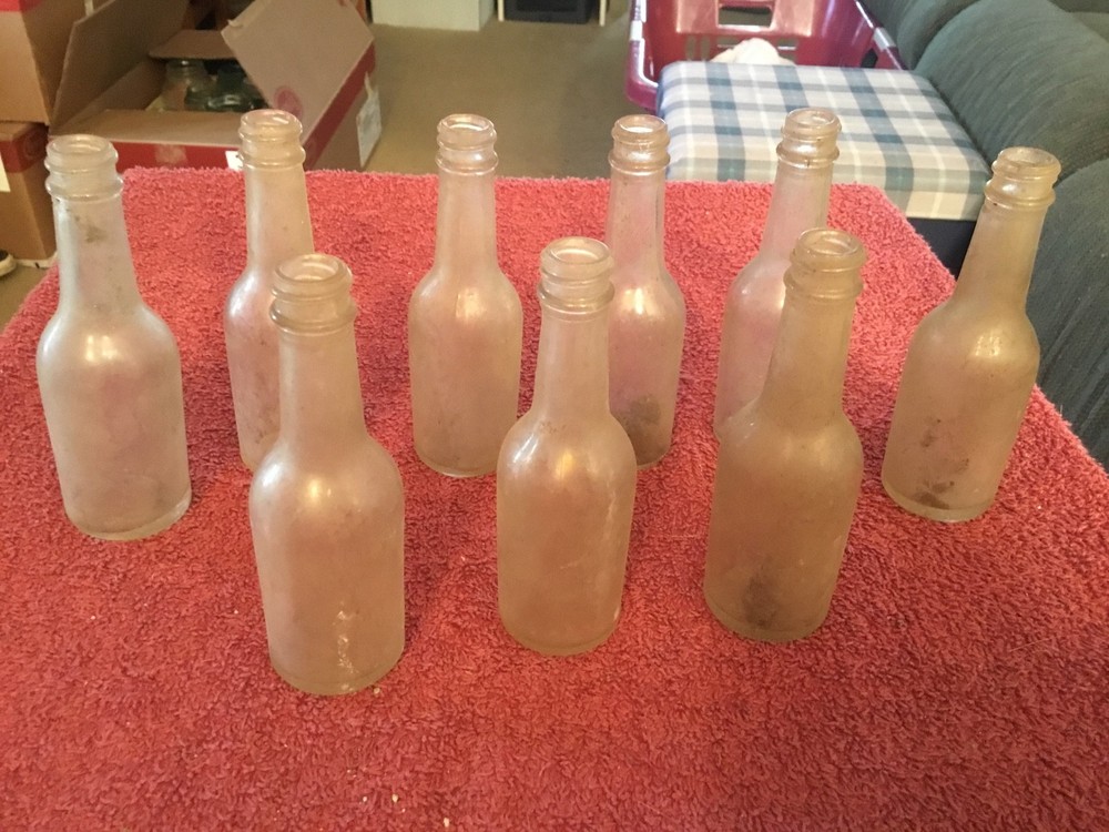9 Miniature Wiskey Bottles