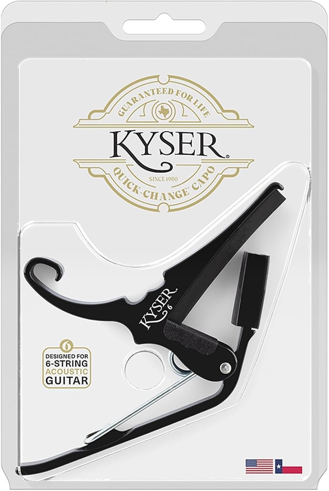 Quick Change Capo for 6 String Acoustic Guitar Clamp Tool Black
