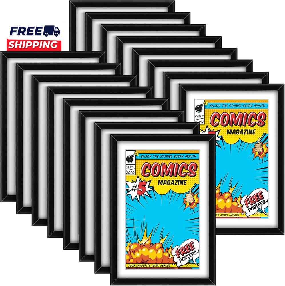 8 Pack Comic Book Frame UV Protection Comic Picture Magazine Frames Fits