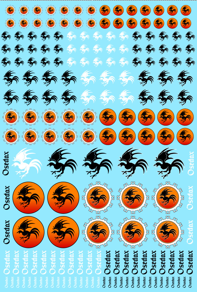 A6 - Cockatrice Tiny Titans Transfer Sheet