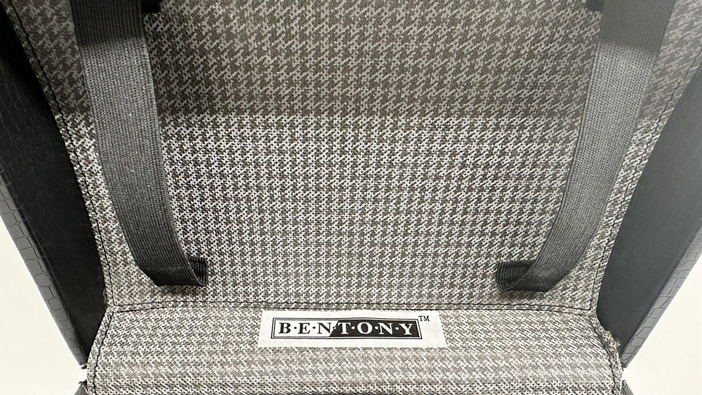 Genuine Bentony Square Soft Cover Hard Shell Combination Lock Box Black