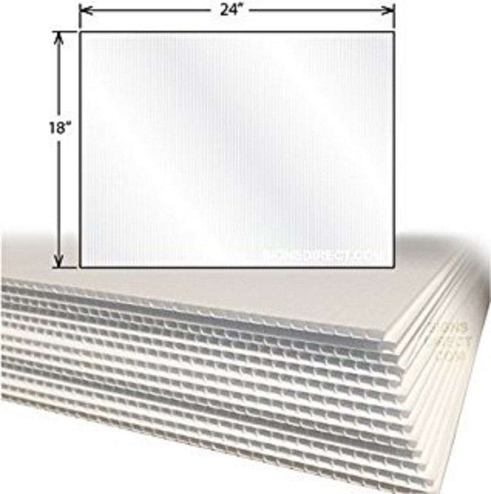 (5-Pack) Blank Sign-White-Protester Demonstration Sign
