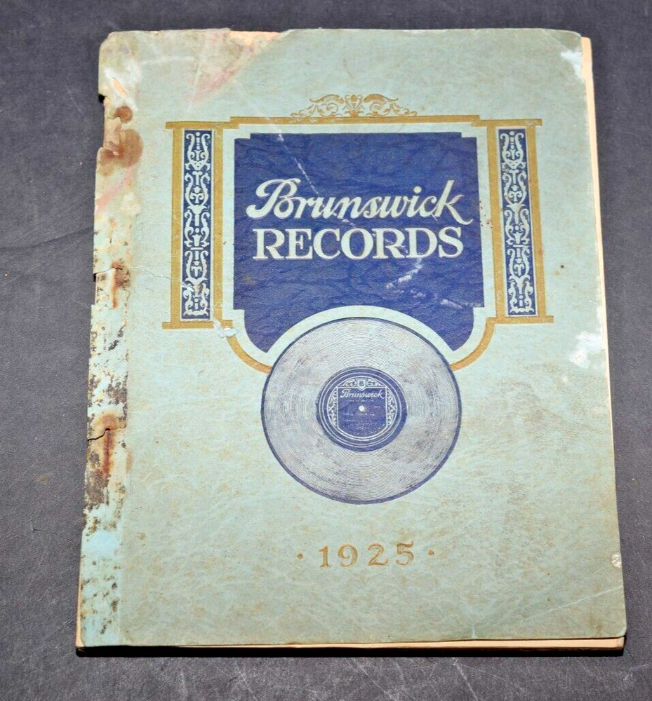 "Original" 1925 Brunswick Record Booklet and Catalog