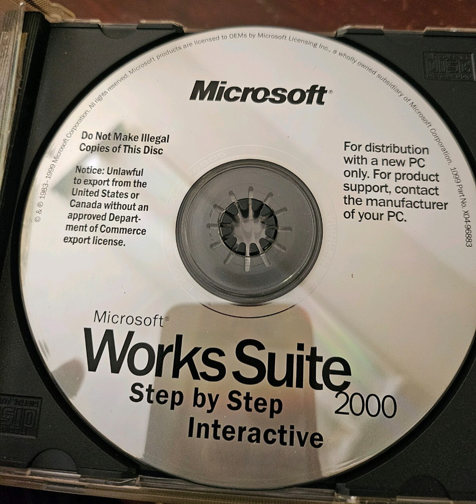 Microsoft Works Suite 2000 Complete 8 CD Set Vintage Software