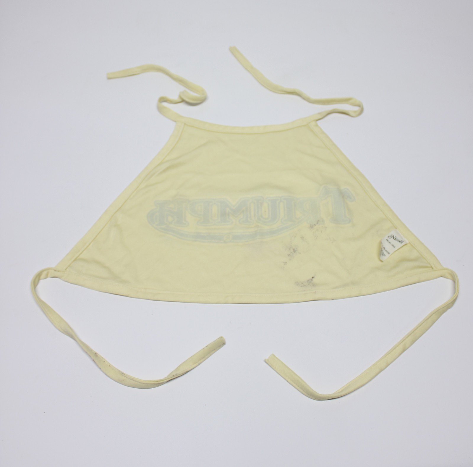 Vintage Triumph Motorcycles 1960 70s Womens Halter Top Tie Back by Nicoll Dallas