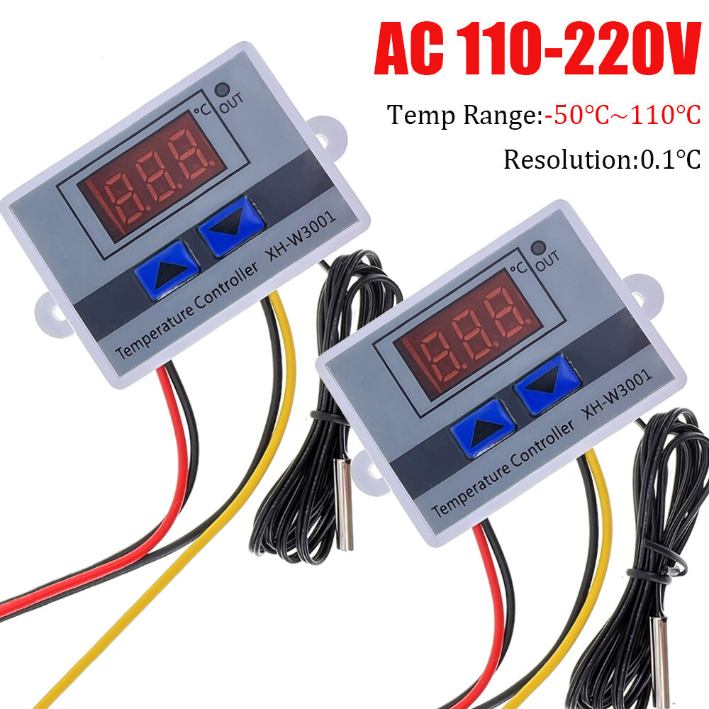 4Pc AC110-220V Digital Temperature Controllers Incubator Thermostat Switch Probe