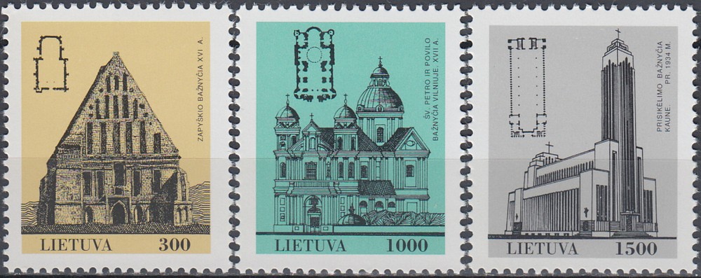 Lithuania Churches 1993 MNH-3,50 Euro