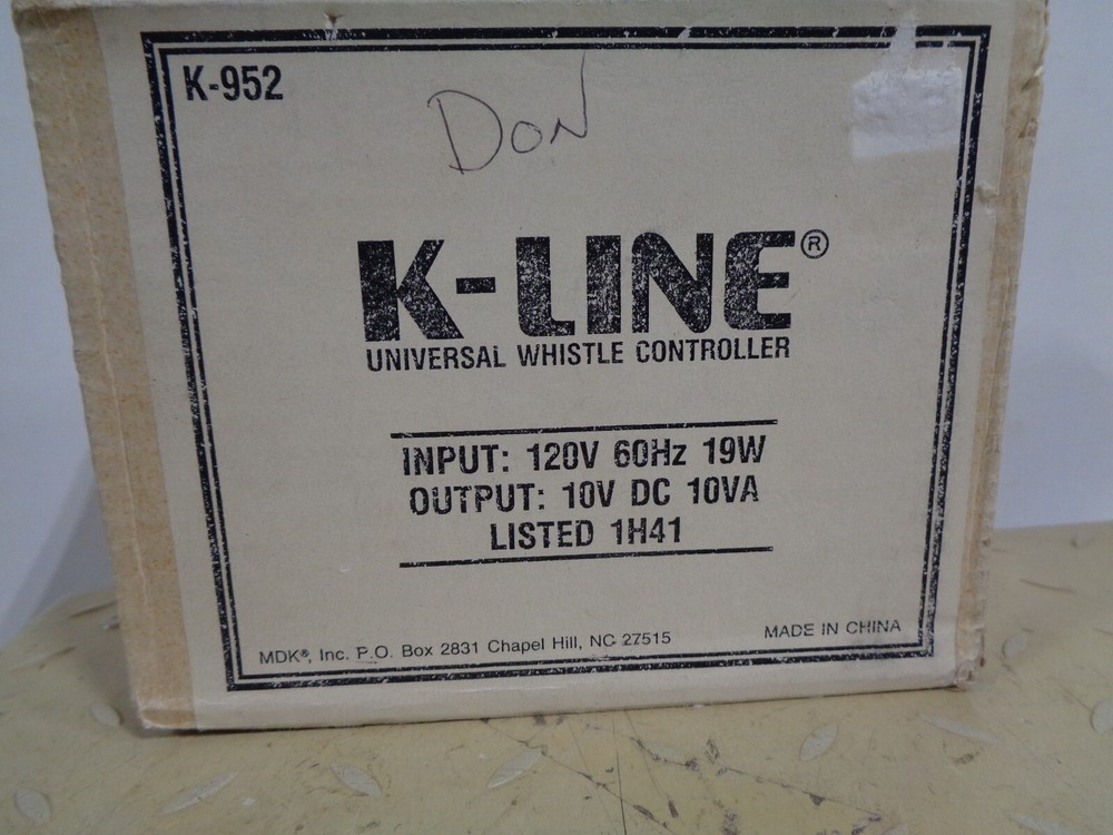 K-LINE #K-952 O SCALE UNIVERSAL WHISTLE CONTROLLER NEW CONDITION IN ORIGINAL BOX