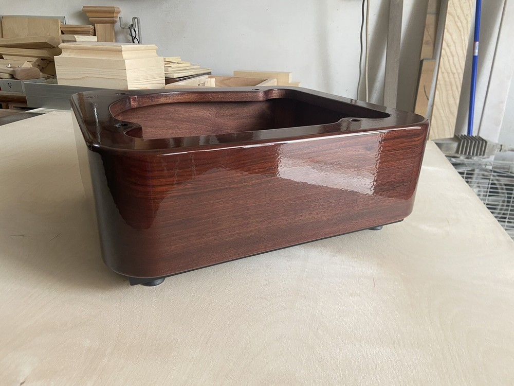 Thorens TD 124 Plinth Plinth Rounded Solid Wood Turntable Plinth